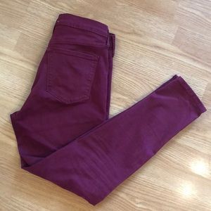 Gap maroon skinny jeans